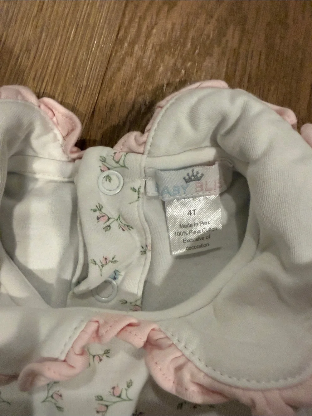 Baby Bliss Pima Floral Peter Pan Blouse - 4